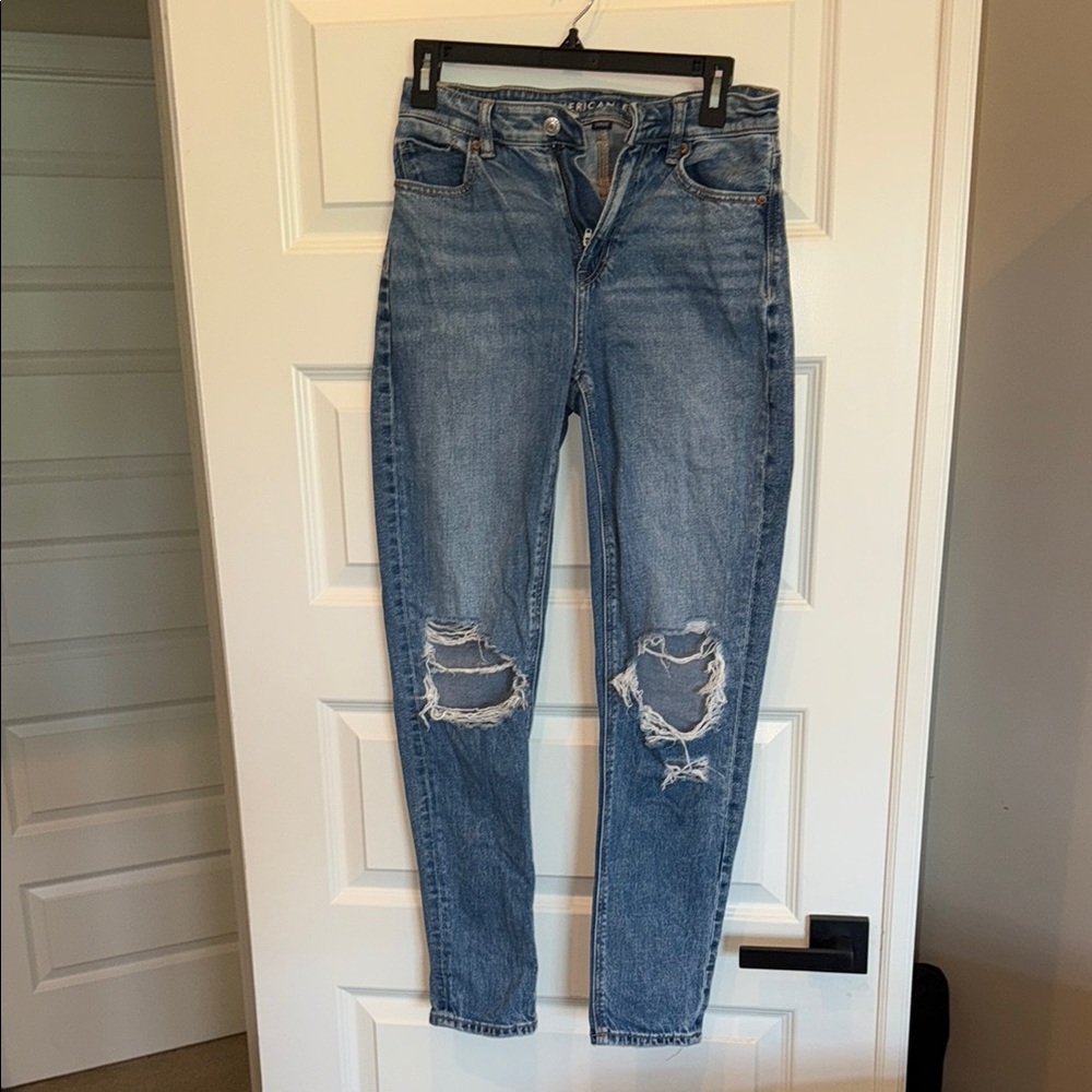 American Eagle Outfitters Blue Skinny Jeans Distressed